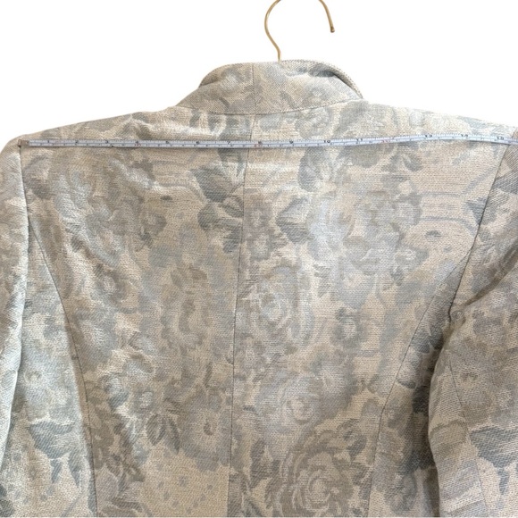 Emanuel Ungaro Parallèle Paris Floral Linen Blend Blazer (Size 8) Made in Italy - Picture 7 of 9